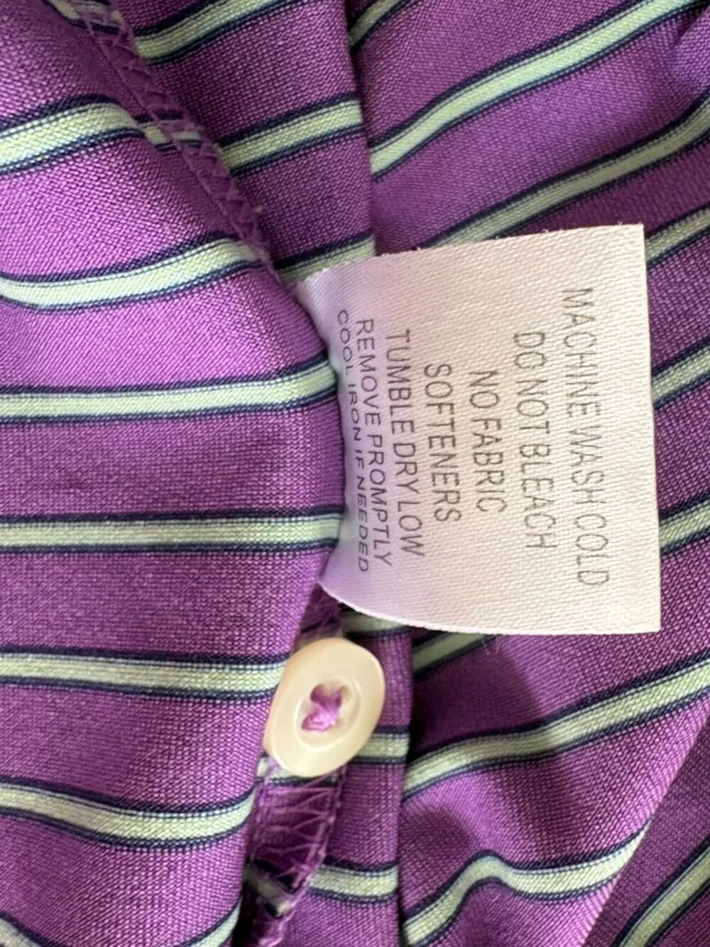 Victoria National Golf Club Polo Shirt Mens M Purple Striped F&G Tech Golf
